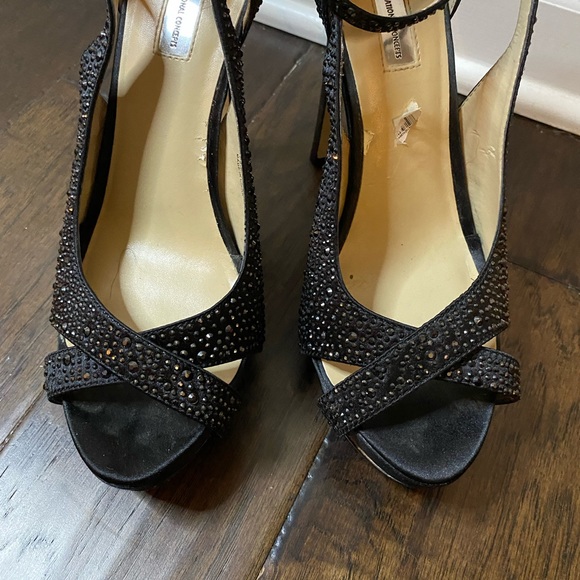 Women INC Rhinestone style Black Formal Heel Size 10 - Picture 7 of 14
